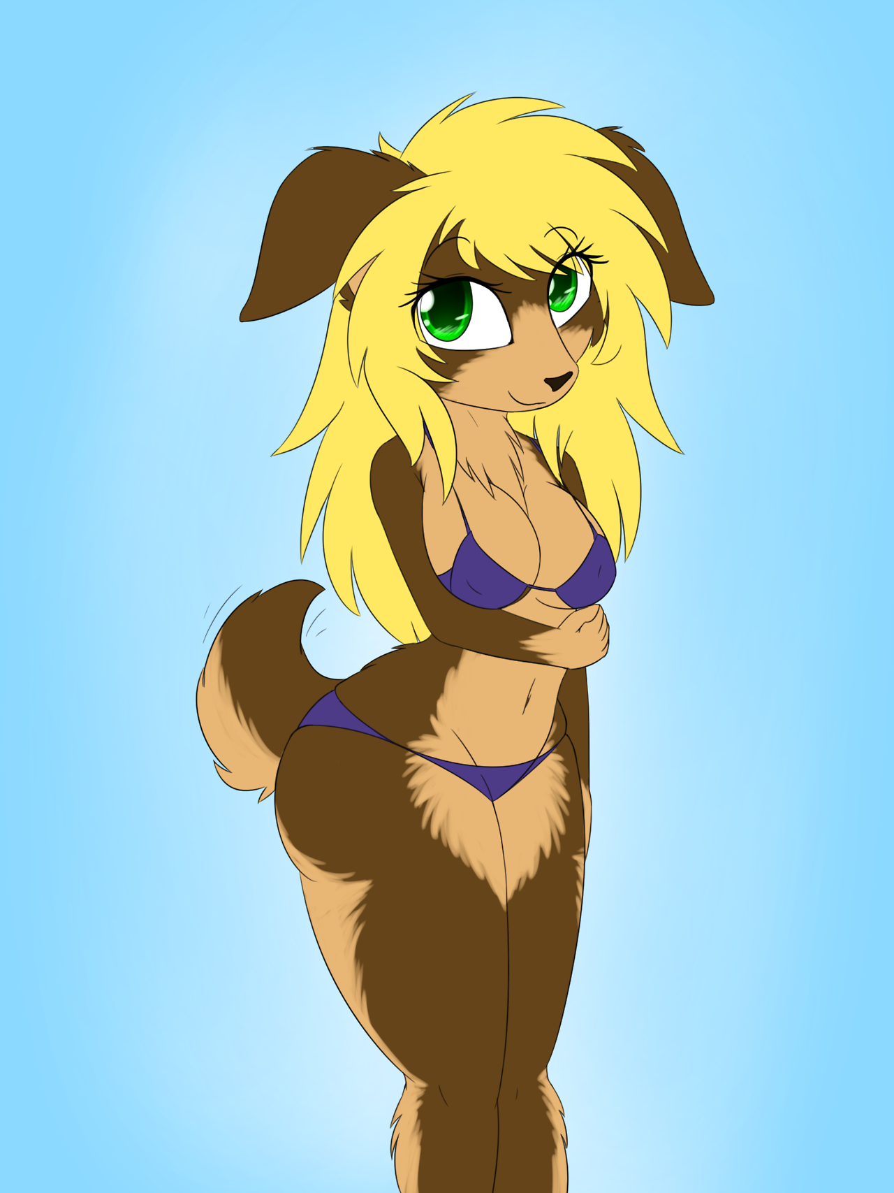 mazzlerazz: dog girl!  trying to think of some dog-related names for her ^^;    