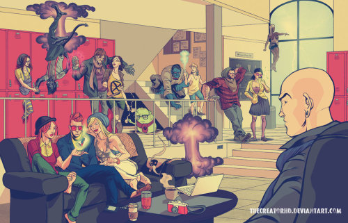 Hipster X-Men by Phillip SevyThey saved the world back before the Avengers were mainstream…