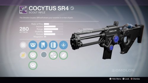  Cocytus SR4Scout RifleMore information on this gun 