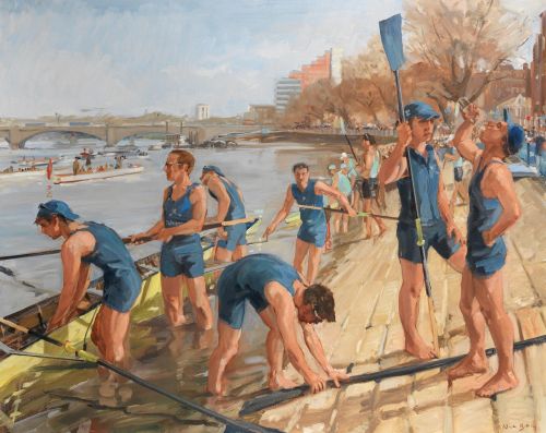 beyond-the-pale: Nick Botting (British, born 1963) The Boat Race - Oxford Blues  