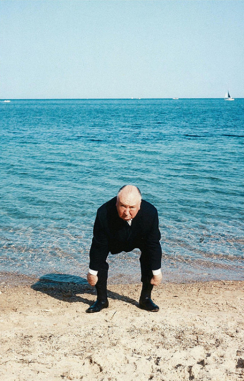 fuckyeahvintage-retro:Alfred Hitchcock at the Cannes Film Festival, 1963 © Francois Gragnon