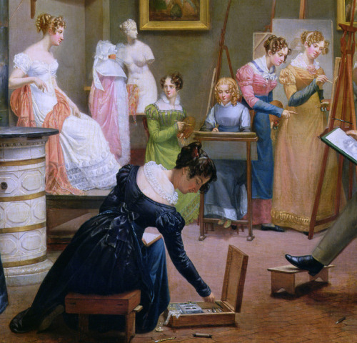 history-of-fashion:
“1822 Adrienne Marie Louise Grandpierre-Deverzy - The Studio of Abel de Pujol
(Musée Marmottan Monet)
”