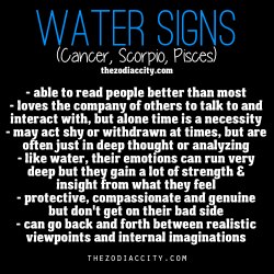 zodiaccity:  REPOST - Zodiac Signs: Water