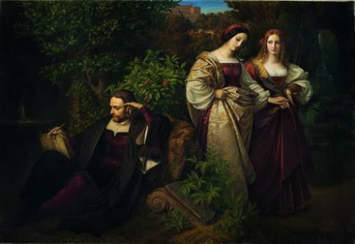 Torquato Tasso and the Two Leonores aka Eleonore d’Este and Eleonore San Vitale (1839) by Carl Ferdi