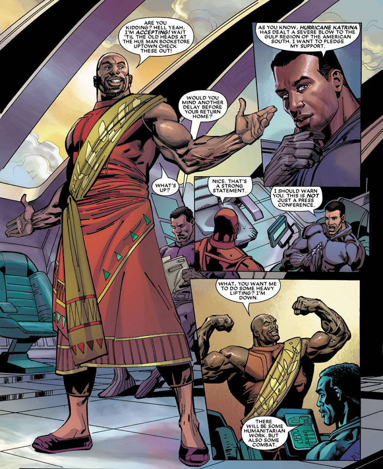 superheroesincolor:  Black Panther Vol 4 #12 (2006)  //  Marvel ComicsLuke Cage