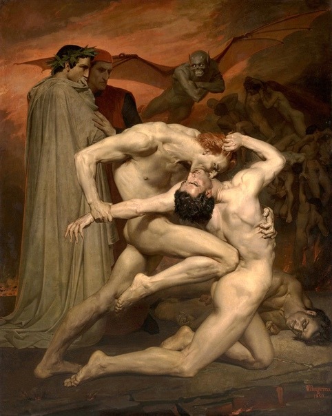 William Bouguereau, «Dante And Virgil In Hell».