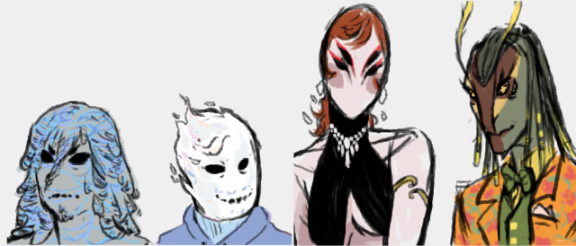 Did I draw some of my ocs as monsters for an undertale au? Yes. 
Do I regret it? No. 
Do two of them look like they should be apart of a different game? Also yes. 
Do spidy lady look attractive and pop in from the ceilings whenever she wants tea? Yes and yes. #Q.Draws  #q.sketchdump  #q.oc  #q.fanart #undertale#grillby#frisk#sans #K.Mae-Hui | oc  #H.Tsubasa | oc  #H.Kentaro | oc  #new character tbt  #shes 7ft+ in this au and still wears heels to make herself taller  #I dont know if I should post this with the undertale tags or not but eehhh #snip tool #also human grillby so thats fun  #i think he looks too similar to my other guys so if I draw him again he might look different  #god I havent drawn undertale in like six or so years now...  #its been a hot minute since Ive drawn em  #she becomes a friend after Frisk finds her glasses and shes able to read again  #idk what else to say other than #hi