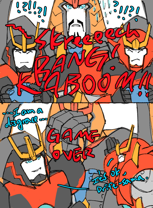 Drift sucks at video games. But it’s OK, Jetstorm and Slipstream still love playing with him.