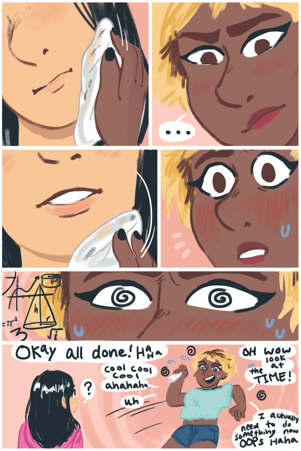 trianglart:  A high school romance!!! After school makeover episode…what will happen