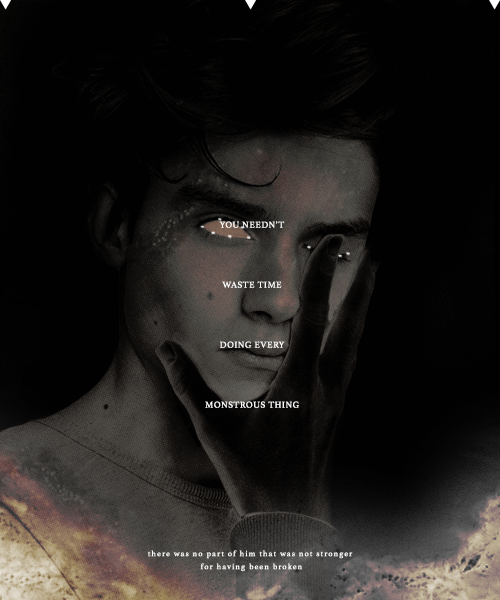 neitherheavenorhell:Brekker’s hands were stained with blood. Brekker’s hands were covere