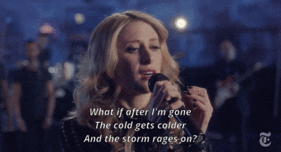 glittering-snowfall: Caissie Levy performing “Monster” from the Frozen Broadway