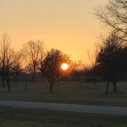 Gorgeous Sunset Over Lake Shawnee This Evening. Perfect Day For A Nice Walk! (At