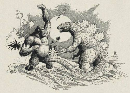 King Kong vs. Godzilla by William Stout.