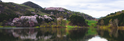 Panorama of Yongbiji Reservoir.