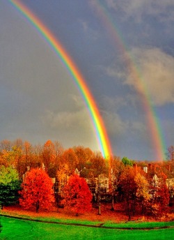 Quick, make a wish (double rainbow over Richmond,