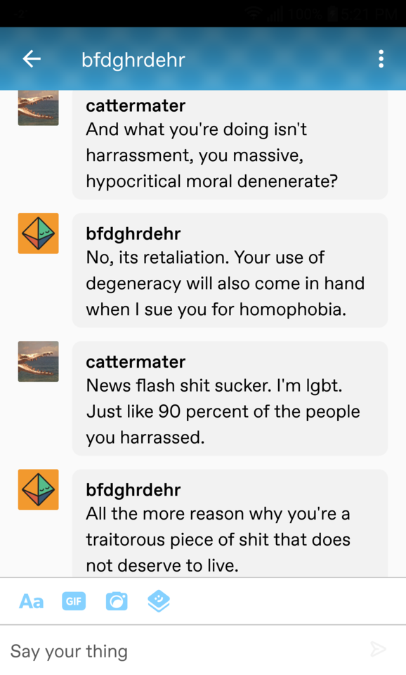I'm Just Sticking This Here As A Record Of An Encounter With A Terrible Person.