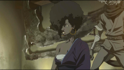 sourcedumal:  citedsilence:  This is Ogin She appears as a dealer in a gambling house in Afro Samurai Resurrection. Do a Google image search.  You will not find her.  This upsets me because you would think in a show called Afro fuckin Samurai that the