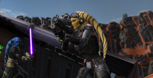 Heading onto Ossus to assist the Galactic Empire. Two kick-ass twi’lek taking on the Republic 