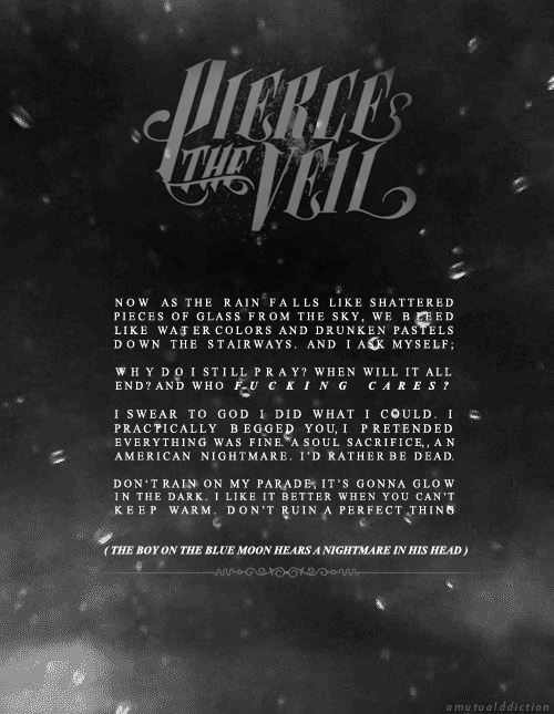 amutualddiction:  Pierce The Veil // The Boy Who Could Fly (x)