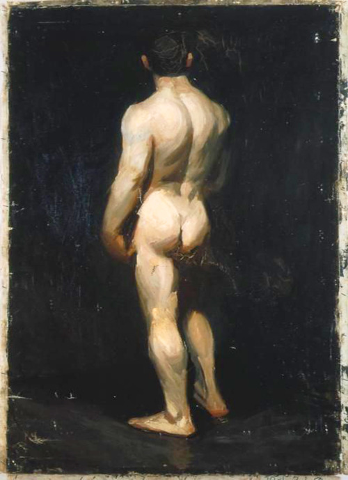 Standing Male Nude C.1902-04 By Edward Hopper (1882-1967). American Realist Painter. Whitney Museum Of