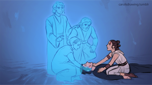 carolsdrawing: If Force Ghosts can lift a X-wing they can cure Ben Solo, don’t @ me (Ben Solo deserv