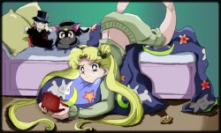 airyairyquitecontrary:  keyofnik:  girlsbydaylight:  Usagi chan playing on the NDS by ~Kymoon  Kicking off today’s Fanwork Friday with this adorable Usagi SUPER INTENSE GAMING SESSION. I know the new Pokemon is around the corner, and you kind of have