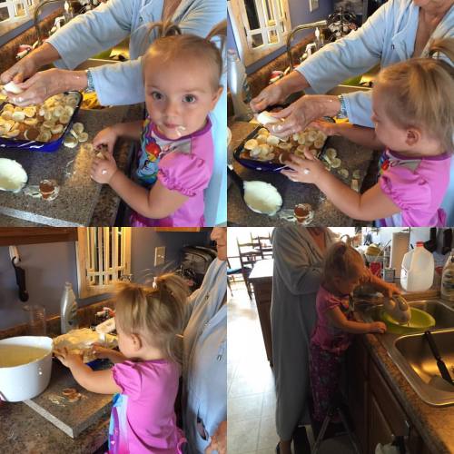 The Great Chef At The Learning Tree. 'Nana Puddin' For Breakfast!!! #family #grandmother #grandparents