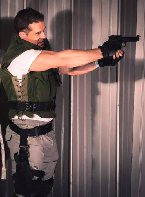 takeandfake:  Chris Redfield cosplayer (Chris Mason) - part 2.  I also included two more of him as Spartacus because he should always be shirtless. Facebook:  King Of The North Cosplays https://twitter.com/ChrisMason316 