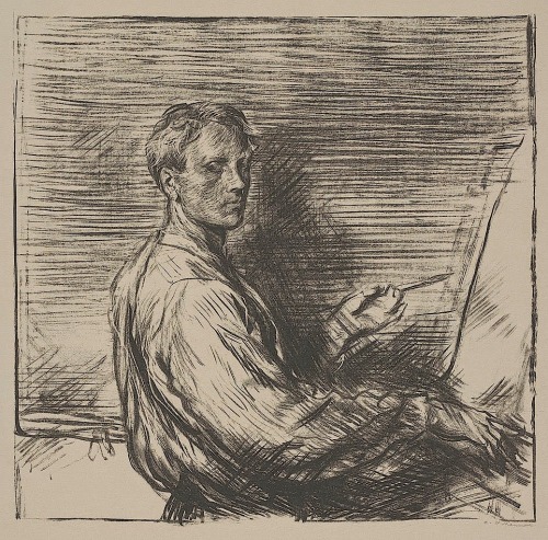   Charles Shannon, ‘A Portrait of the Artist’ (1905): lithograph  