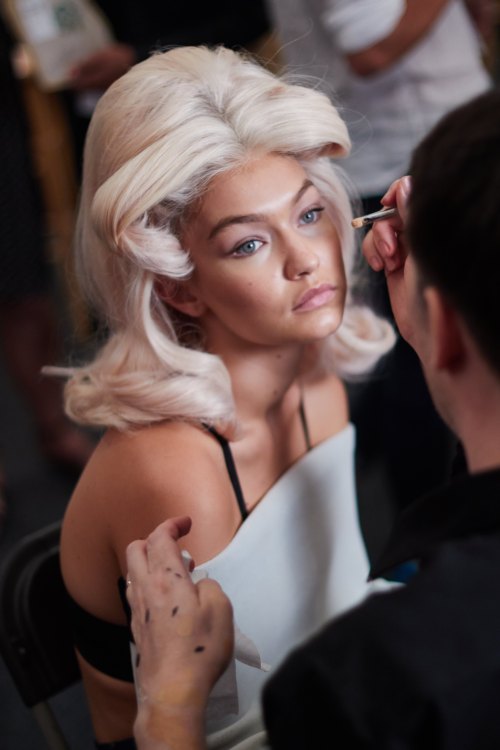 Gigi Hadid Backstage at Jeremy Scott Fashion Show in New YorkShot By Philipp Raheem