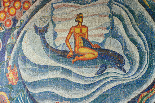 jareckiworld:Rustem Kildibekov — Mosaic  (Swimming Pool «Ak Bure» in Kazan, 1977)