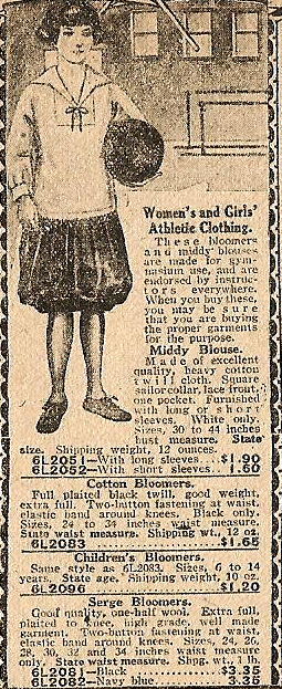 ~ Sears, 1923&ldquo;Women&rsquo;s and Girls&rsquo; Athletic Clothing&rdquo;