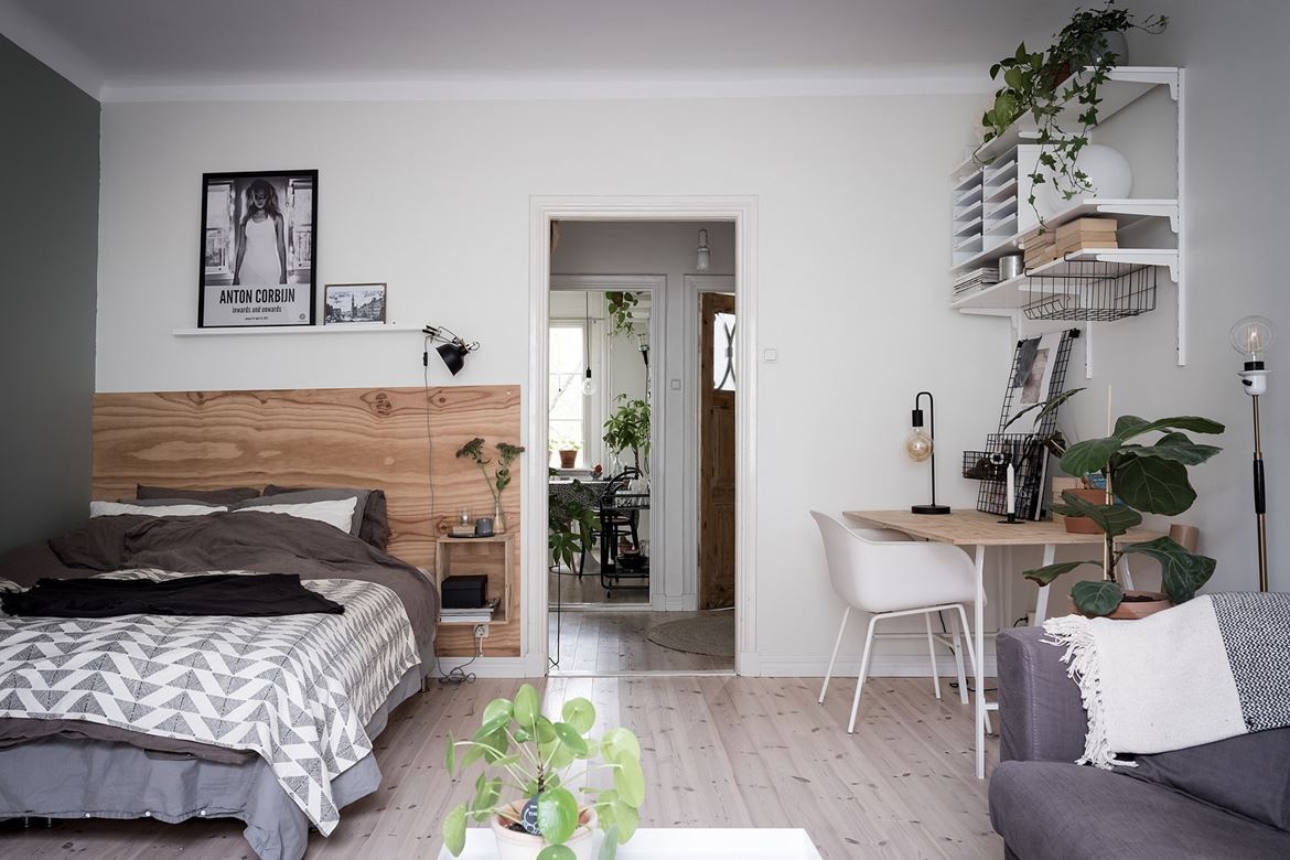 gravityhome:  Scandinavian studio apartment  Follow Gravity Home: Instagram - Pinterest
