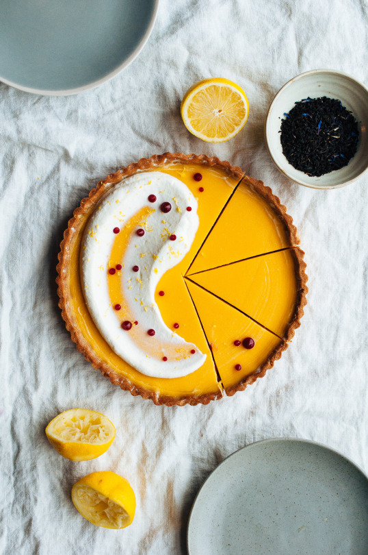 Lemon & Earl Grey Tart With Buttermilk Chantilly 