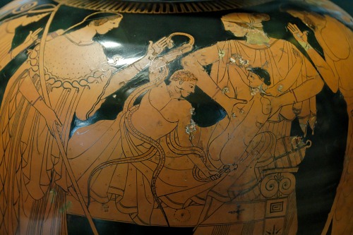 lionofchaeronea:The infant Heracles strangles the snakes sent by his mother Hera to kill him, while 
