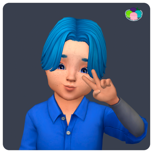 kissalopa: @sehablasimlish’s Liam Hair in Sorbets Remix  Requires: Adult Mesh (TSR), Child Mes