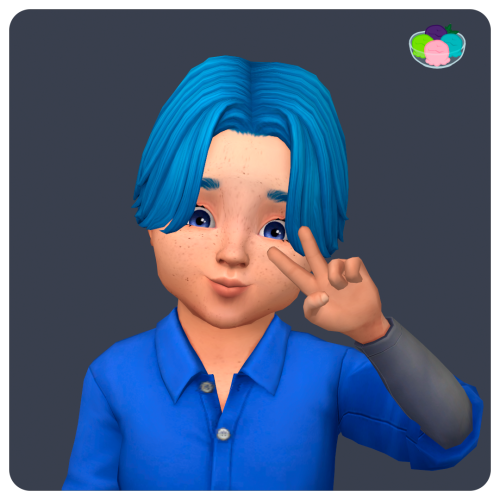 kissalopa: @sehablasimlish’s Liam Hair in Sorbets Remix Requires: Adult Mesh (TSR), Child Mes