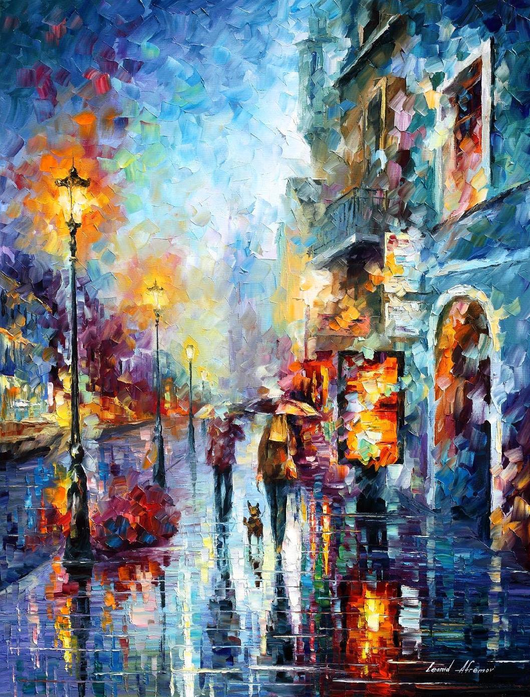 moons-and-mirrors:  jedavu:  Stunning Oil Painting On Canvas By Leonid Afremov  