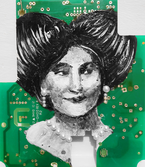 edwardian women on printed circuit board pt 2these ones came off the power supply boards of a bunch 