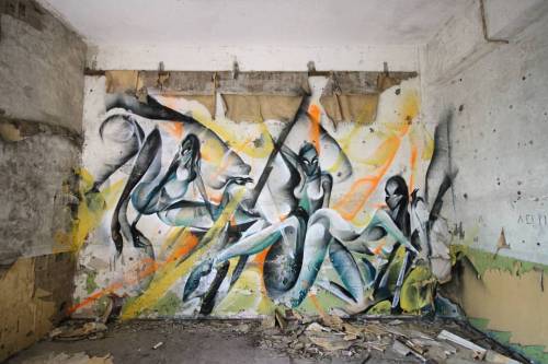 Eros in the Barracks Found in former #Soviet #barracks in #Brandenburg, apparently also a #streetart