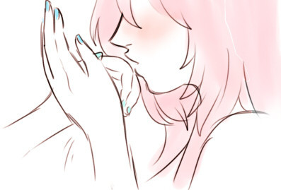 ahhh i finally get to upload this  messing with kaito/miku/luka themed to the song “choose me” continue under cut (theres a cut not because of nsfw or anything but because i am a shy //sob)                    whoops it got kinda sad  that