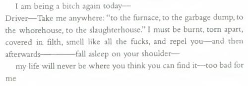 hauntedbyillangelsonly:Colette Peignot, from a letter to Georges Bataille