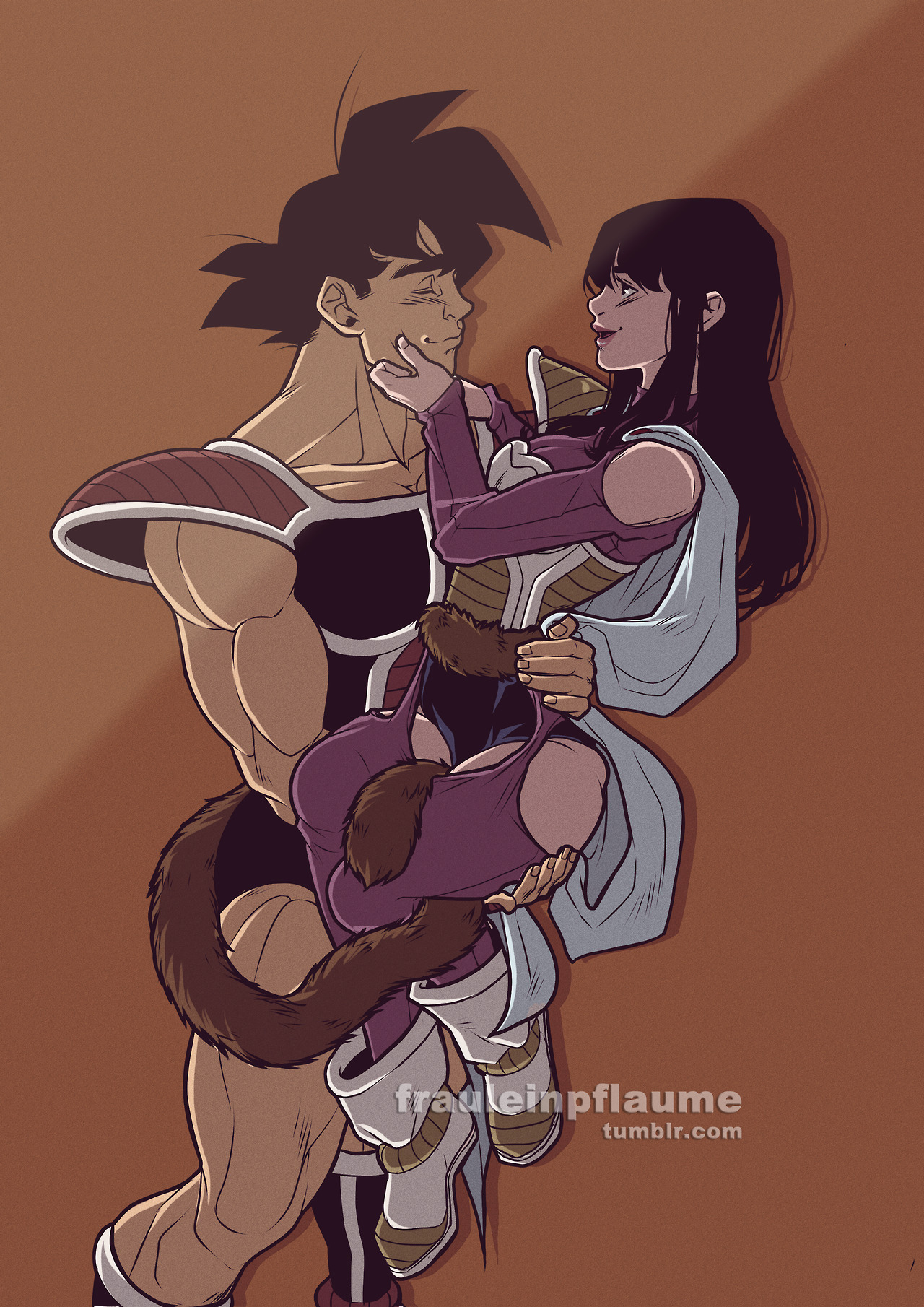 sonofsharknado: frauleinpflaume:   But consider THIS: saiyan AU Gochi where Goku