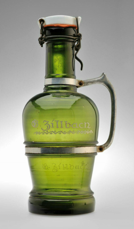 Beer bottle, 1830 - 1890. Germany. Via Technoseum