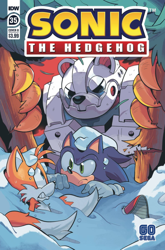 Here are the covers for the 35th issue of Sonic the Hedgehog!