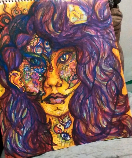 Psychedelic portraits by yours truly