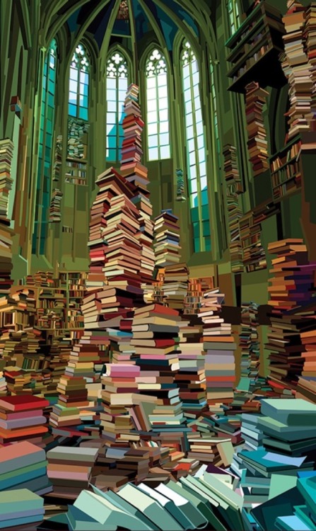 fer1972:Too many books: Book Illustrations by Paolo Rovero (Artist on tumblr)