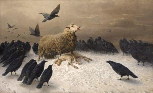 masterpiecesindetail:Anguish - August Friedrich Albrecht Schenck (1828-1901)