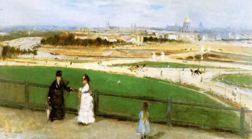 View of Paris from the Trocadero, 1872, Berthe MorisotMedium: oil,canvas