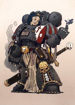 astromech-punk:Warhammer Princesses by Emre Deniz Fucking hilarious.